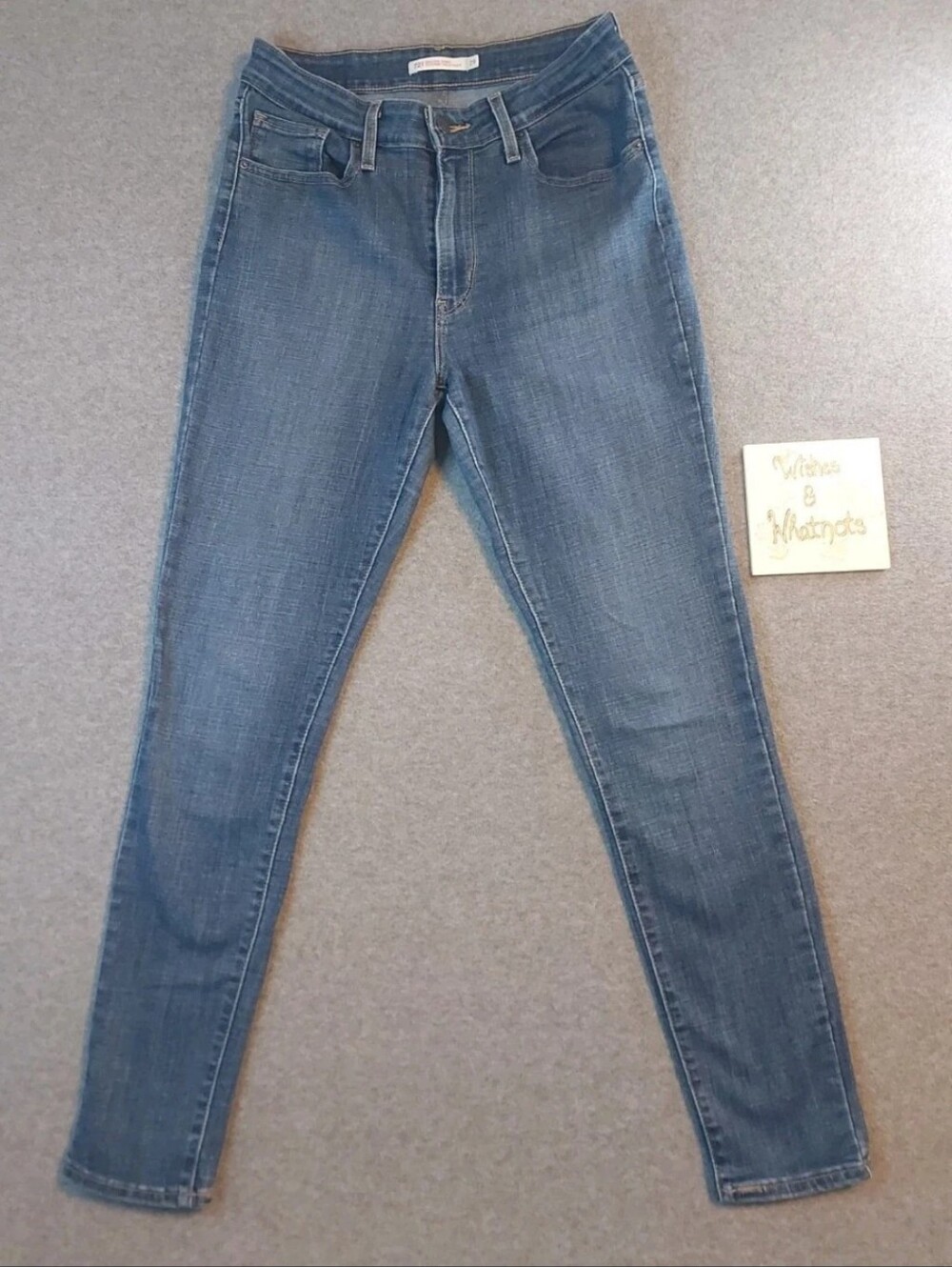 Levi's 721 High Rise Skinny Jeans Woman W29 L30 Blue Story Dark Wash - Picture 2 of 12